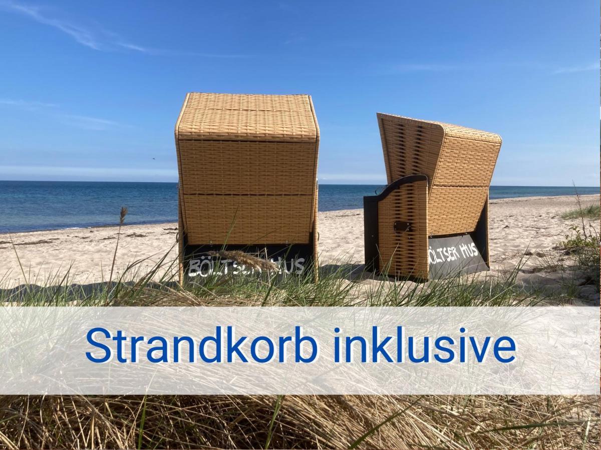 Boeltser Hus Ferienwohnungen Mit Strandkorb Und Kamin 10 Gehminuten Zum Kurtaxefreien Sandstrand Kraksdorf Ngoại thất bức ảnh